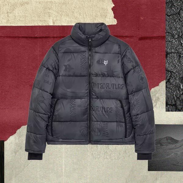 image of fox jacket with stylized text calling out jacketa